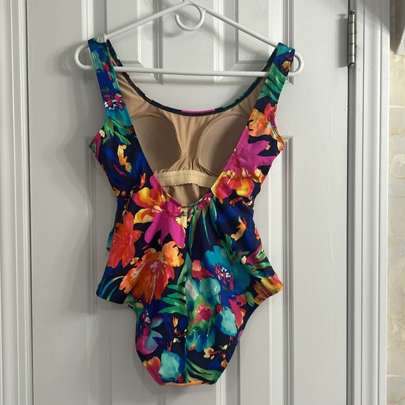 EUC Ningun Pecado One-piece Swimsuit, Mexican Resort Brand, in Vivid Multicolor - Picture 3 of 6